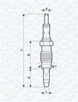 Свічка розжарювання MAGNETI MARELLI 062900011304