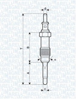 Свічка розжарювання MAGNETI MARELLI 062900046304