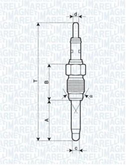 СВЕЧКА РАЗЖАРЕНИЯ MAGNETI MARELLI 062900084304