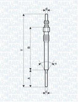 Свічка розжарювання MAGNETI MARELLI 062900090304