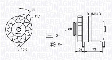 Генератор MAGNETI MARELLI 063321154010