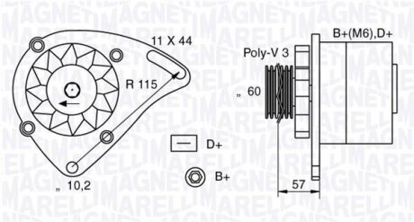 Генератор MAGNETI MARELLI 063321173010