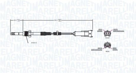 Датчик температури вихлопних газів MAGNETI MARELLI 172000043010