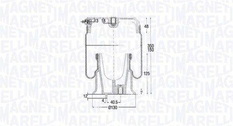 Пневмоподушка резинометаллическая MAGNETI MARELLI 204241CFG