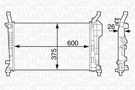 Радіатор двигуна MAGNETI MARELLI 350213126200