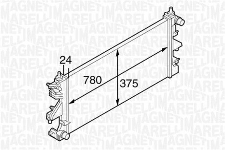 Радіатор двигуна MAGNETI MARELLI 350213126900