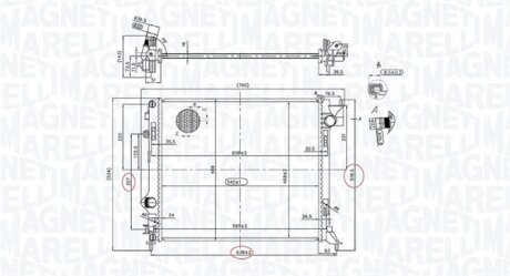 Радіатор двигуна MAGNETI MARELLI 350213163200
