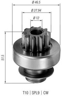 Бендикс стартера MAGNETI MARELLI 940113020227
