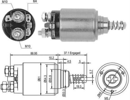 Втягуюче реле стартера MAGNETI MARELLI 940113050376