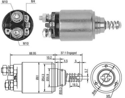 Втягуюче реле стартера MAGNETI MARELLI 940113050402