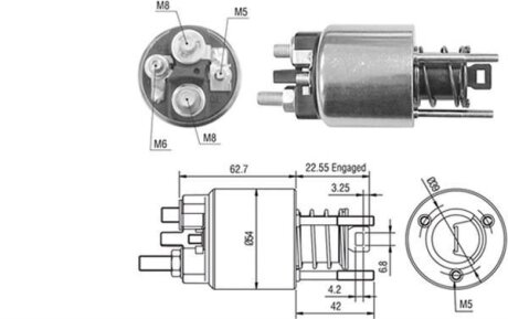Втягуюче реле стартера MAGNETI MARELLI 940113050423