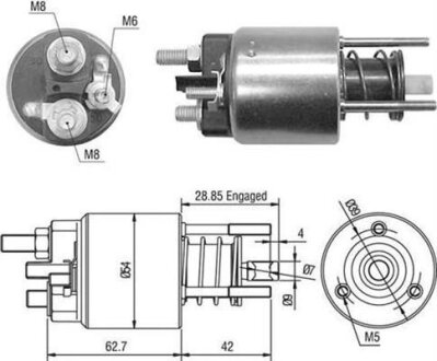 Втягуюче реле стартера MAGNETI MARELLI 940113050453