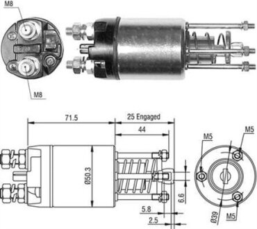 Втягуюче реле стартера MAGNETI MARELLI 940113050460