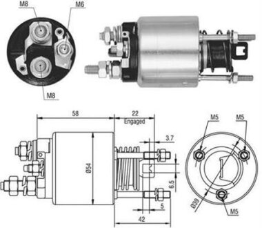 Втягуюче реле стартера MAGNETI MARELLI 940113050526