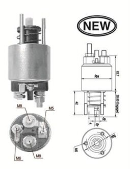 Втягуюче реле стартера MAGNETI MARELLI 940113050556