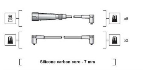 Комплект проводів запалення MAGNETI MARELLI 941318111047