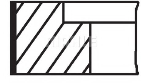 Комплект поршневих кілець MAHLE / KNECHT 03048N1