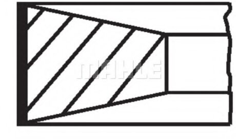 Комплект поршневих кілець MAHLE / KNECHT 039RS001130N0