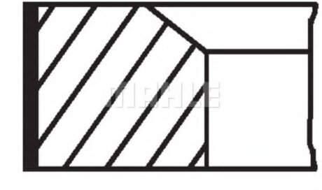 Комплект поршневих кілець MAHLE / KNECHT 04321V0