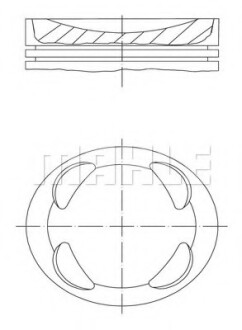 Поршень двигателя CITROEN /MINI (BMW) / PEUGEOT N12 B16 A / 5FK +0.50 MAHLE / KNECHT 081PI00104002