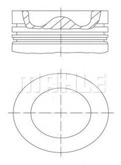 Поршень с поршневыми кольцами D =108.0 DEUTZ BF 4M1013/6M1013 MAHLE / KNECHT 099 99 00 (фото 1)