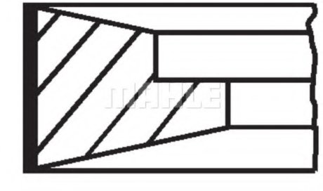 Кольца поршневые (1cyl) RVI, VOLVO MAHLE / KNECHT 099 RS 00127 0N0