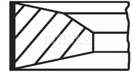 Комплект поршневих кілець MAHLE / KNECHT 25715N0