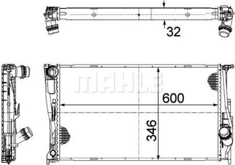 Радіатор двигуна MAHLE / KNECHT CR1085000P