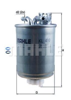 Фільтр паливний MAHLE / KNECHT KL410D