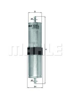 Фільтр паливний MAHLE / KNECHT KL477