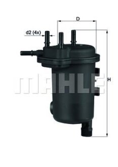 Фільтр паливний MAHLE / KNECHT KL632D