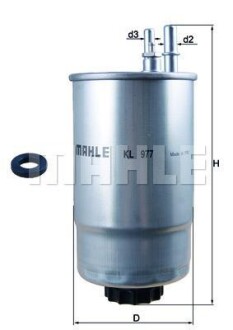 Фильтр топливный MAHLE / KNECHT KL977