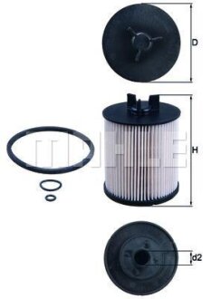 Фільтр паливний MAHLE / KNECHT KX861D