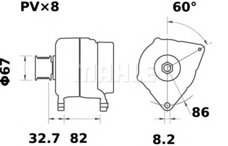 Генератор MAHLE / KNECHT MG443