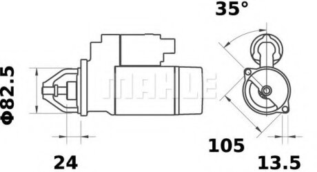 Стартер MAHLE / KNECHT MS137 (фото 1)