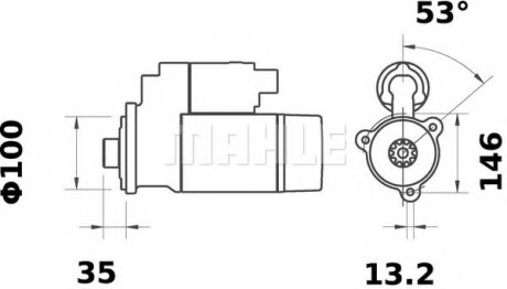 Стартер MAHLE / KNECHT MS286
