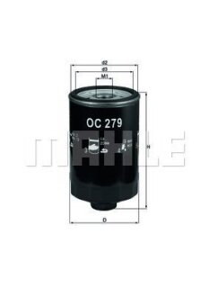 Фільтр масляний MAHLE / KNECHT OC279