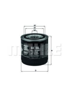 Фільтр масляний MAHLE / KNECHT OC28