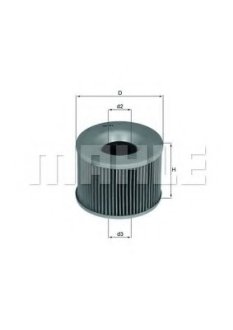 Фільтр масляний Mahle BENELLI/HONDA/KAWASAKI/TRIUMPH 354/CB/ZZ-R/Daytona "69>> MAHLE / KNECHT OX61D
