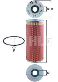 Фільтр масляний MAHLE / KNECHT OX72D