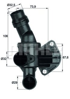 A_Термостат Behr AUDI/SEAT/VW Golf V,Golf VI, Polo 2,0TSI-2,0TDI 06- MAHLE / KNECHT TI680