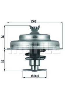 Термостат MAHLE / KNECHT TX7580D