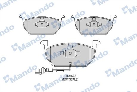 Комплект гальмівних колодок MANDO MBF015291