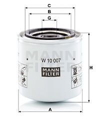 Фільтр гідравлічний MANN W10007