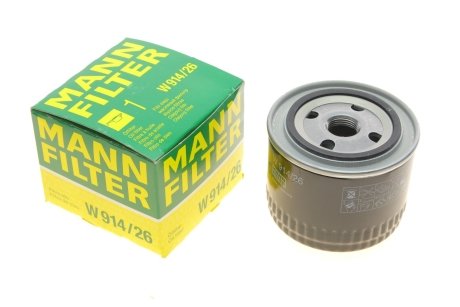 Фільтр масляний -FILTER MANN W 914/26 (фото 1)