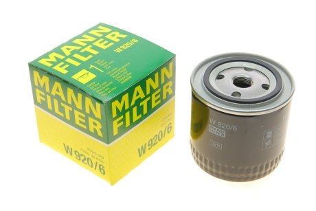 Фільтр масляний -FILTER MANN W 920/6