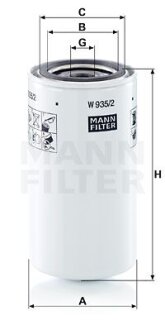 Фільтр гідравлічний MANN W9352