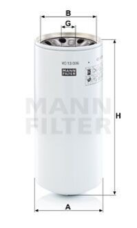 Фільтр гідравлічний MANN WD13006X