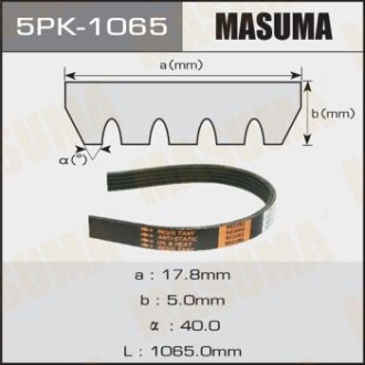 Ремінь поліклінової 5PK-1065 (5PK-1065) MASUMA 5PK1065