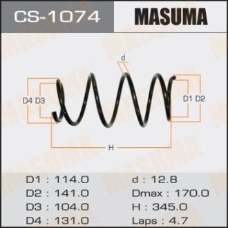 Пружина підвіски передн Toyota Corolla (06-13) (CS-1074) MASUMA CS1074